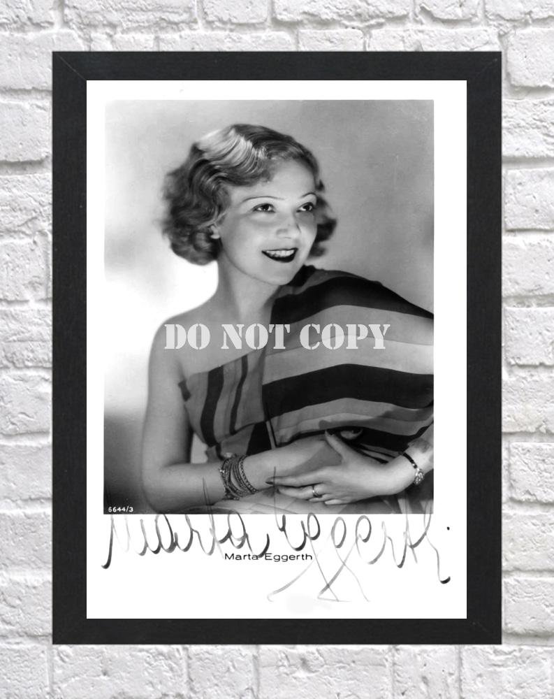 Marta Eggerth Signed Autographed Photo Poster tv1077 A3 11.7x16.5""