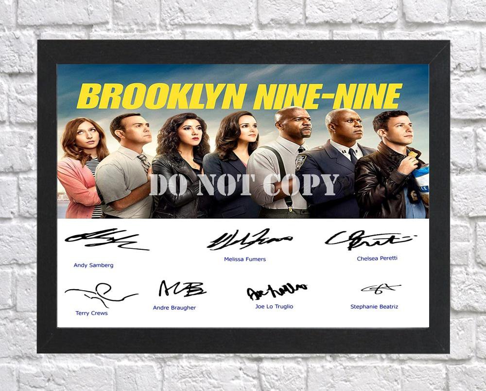 Brooklyn Nine-Nine Cast Signed Autographed Photo Poster 1 tv1018 A3 11.7x16.5""