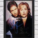 David Duchovny Gillian Anderson X-Files Signed Autographed Photo Poster tv1009 A3 11.7x16.5""