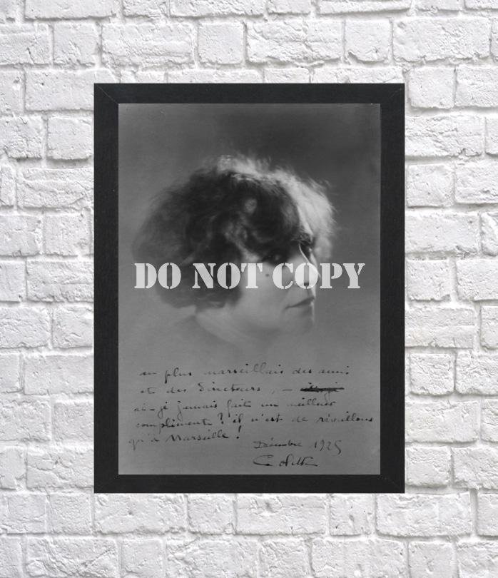 Colette French Author Gigi Autographed Signed Print Photo Poster h84 A3 11.7x16.5""