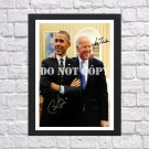 Barack Obama Joseph R. Biden Autographed Signed Print Photo Poster 1 h77 A3 11.7x16.5""