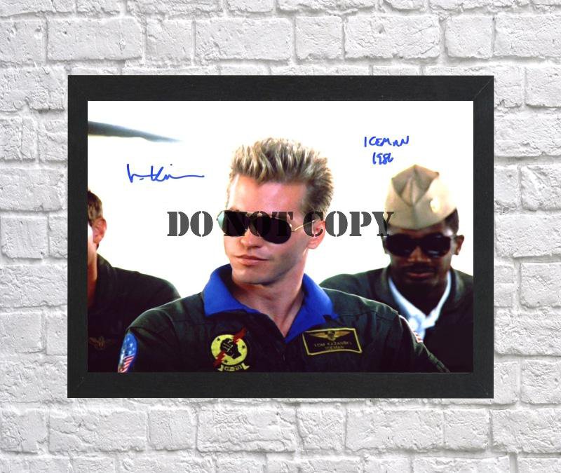 Top Gun Val Kilmer Iceman Autographed Signed Photo Poster mo1356 A3 11.7x16.5""
