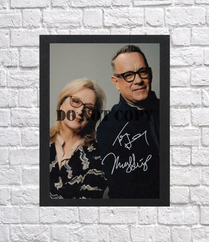 Meryl Streep Tom Hanks Autographed Signed Photo Poster mo1213 A3 11.7x16.5""