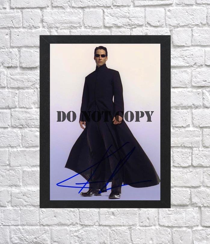 Keanu Reeves The Matrix Autographed Signed Photo Poster 2 mo1170 A3 11.7x16.5""