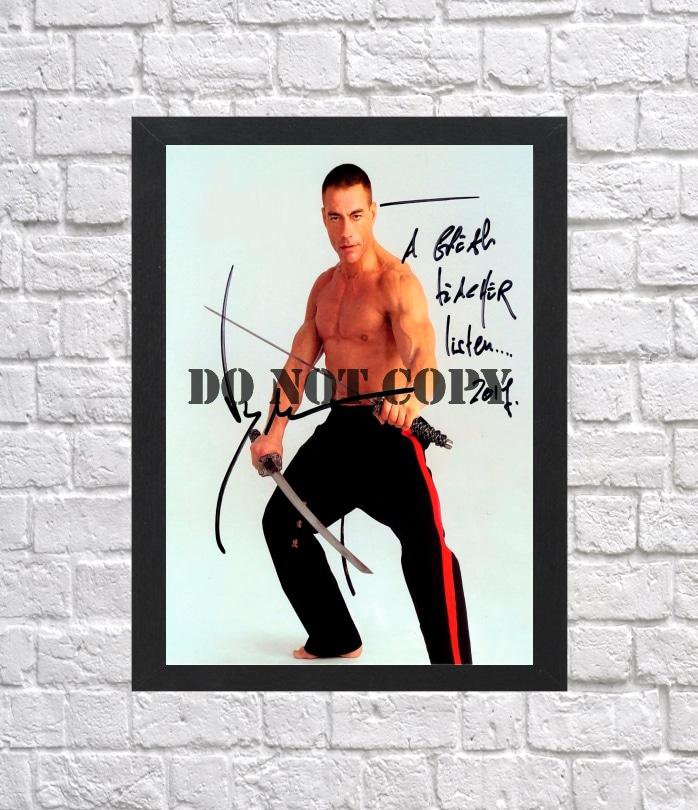 Jean Claude Van Damme Autographed Signed Photo Poster 5 mo1128 A3 11.7x16.5""