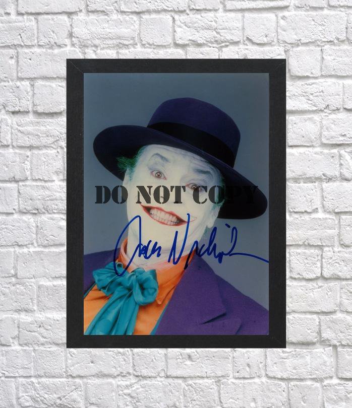 Jack Nicholson Joker Batman Autographed Signed Photo Poster 1 mo1105 A3 11.7x16.5""