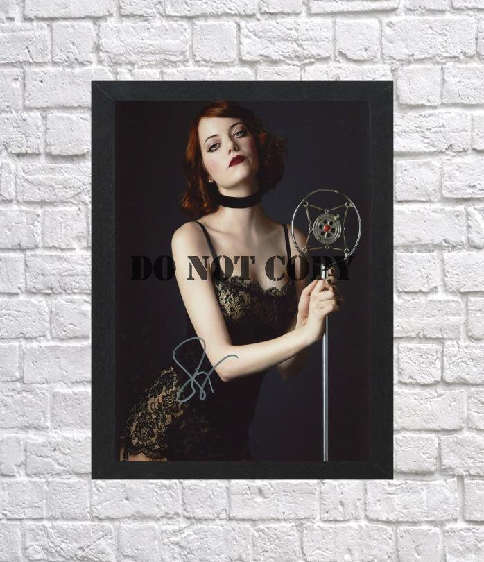 Emma Stone Cabaret Autographed Signed Photo Poster mo1078 A3 11.7x16.5""