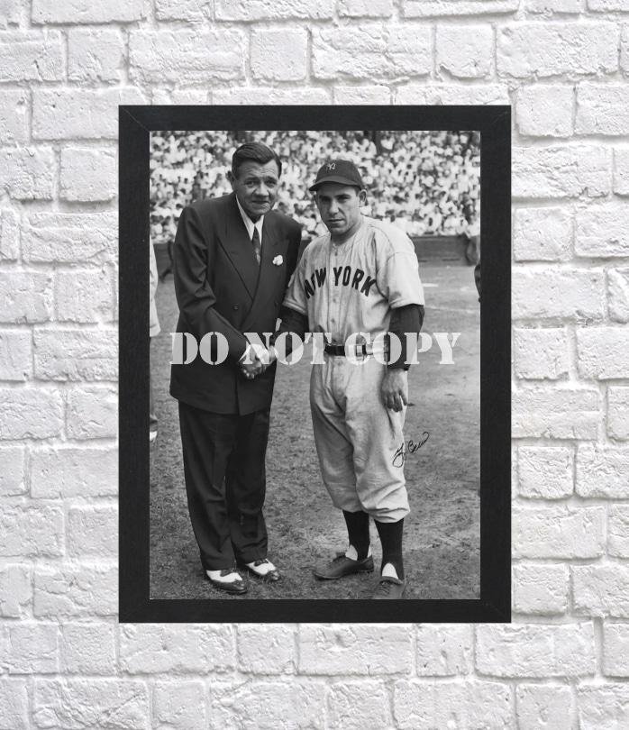 Yogi Berra Babe Ruth Signed Autographed Photo Poster bas88 A2 16.5x23.4"
