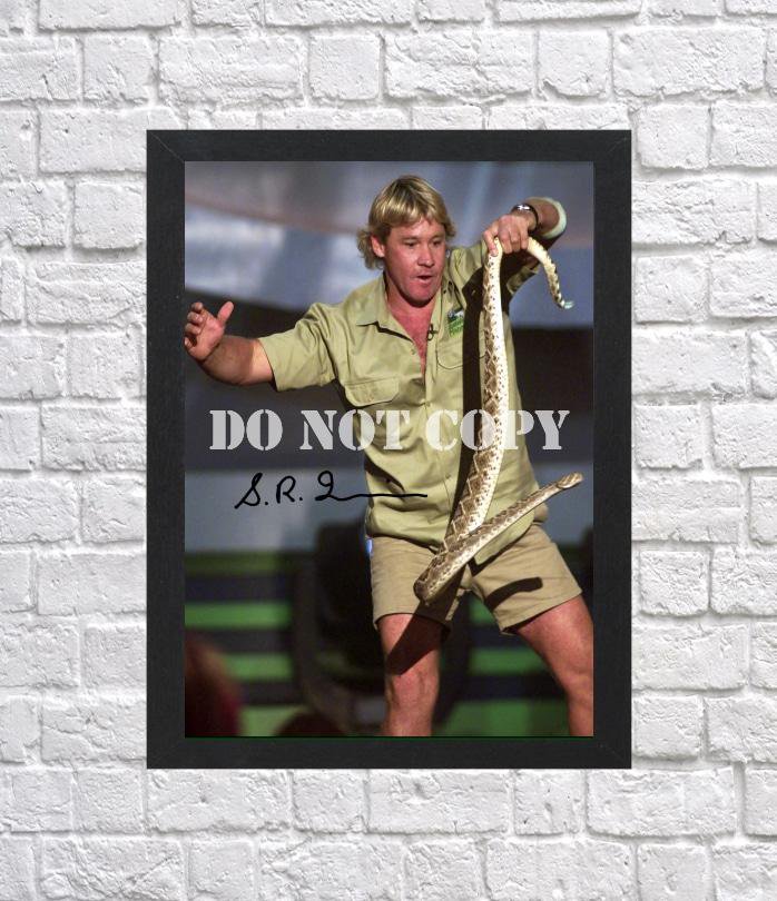 Steve Irwin Crocodile Hunter Signed Autographed Photo Poster 4 mo1608 A2 16.5x23.4"