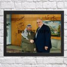 Yasser Arafat Hemut Kohl Autographed Signed Print Photo Poster h75 A2 16.5x23.4"