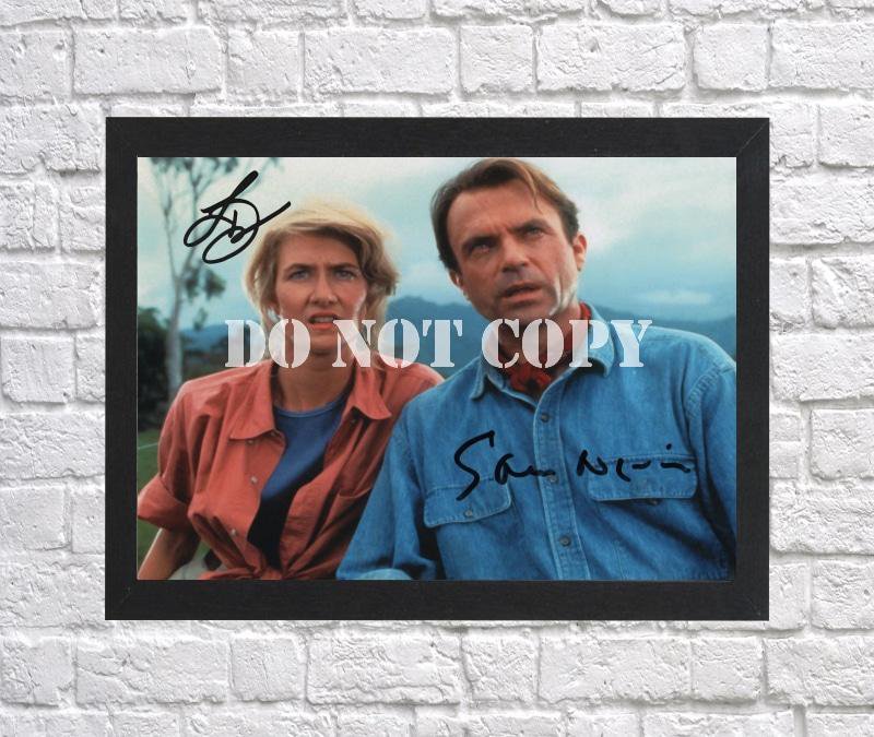 Jurassic Park Laura Dern Sam Neill Autographed Signed Print Photo Poster Mo1514 A2 165x234 6572