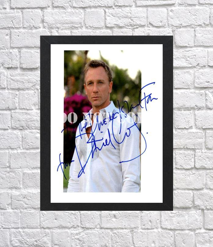 Daniel Craig James Bond Autographed Signed Print Photo Poster mo1504 A2 16.5x23.4"