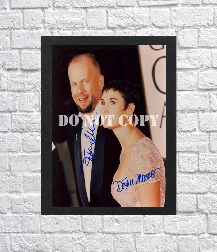 Bruce Willis Demi Moore Autographed Signed Print Photo Poster mo1440 A2 16.5x23.4"