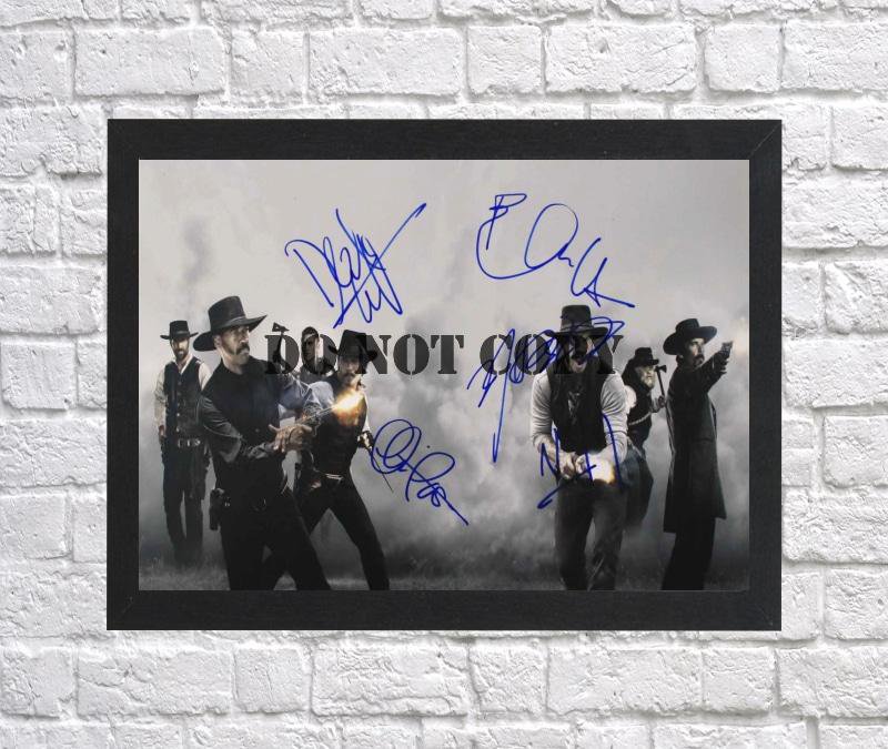 The Magnificent Seven Cast Autographed Signed Photo Poster mo1334 A2 16.5x23.4"
