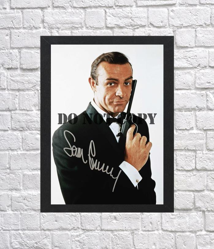 Sean Connery James Bond 007 Autographed Signed Print Photo Poster mo132 A2 16.5x23.4"
