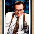 Larry King Signed Autographed Photo Poster 4 tv850 A2 16.5x23.4"