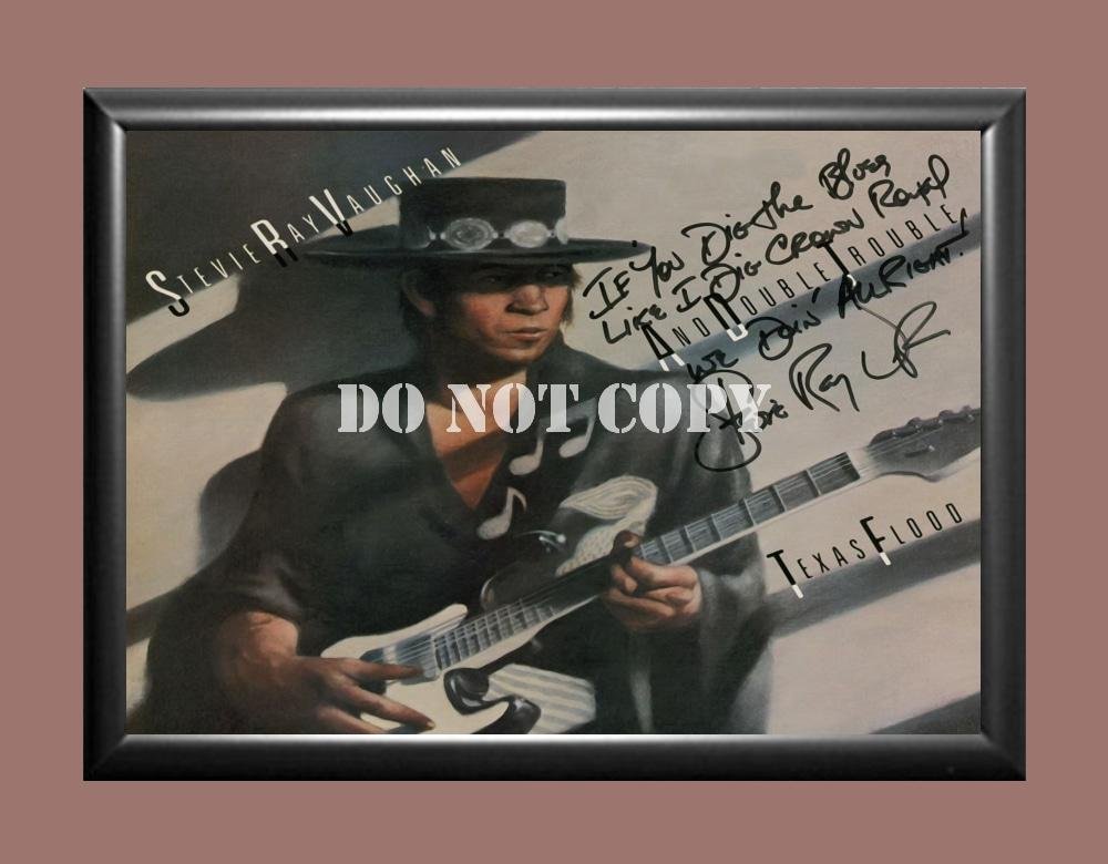 Stevie Ray Vaughan 4 Signed Autographed Poster Photo A4 8.3x11.7""