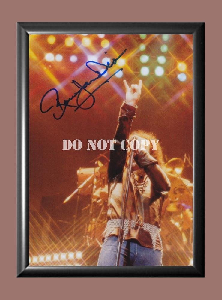 Ronnie James Dio Black Sabbath Band 4 Signed Autographed Poster Photo A4 8.3x11.7""