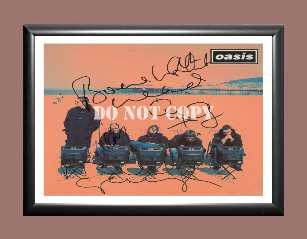 Oasis Band 2 Signed Autographed Poster Photo A4 8.3x11.7""