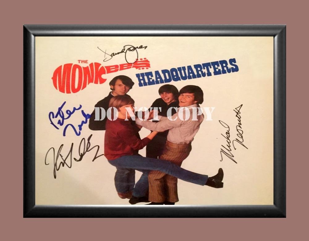 The Monkees Band 8 Signed Autographed Poster Photo A4 8.3x11.7""