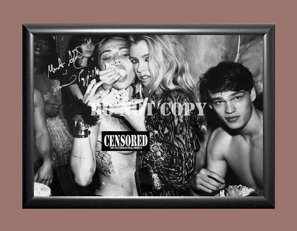 Miley Cyrus 2 Signed Autographed Poster Photo A4 8.3x11.7""