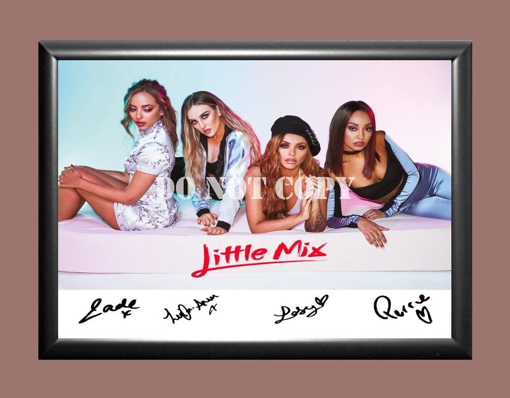 Little Mix Band Signed Autographed Poster Photo A4 8.3x11.7""