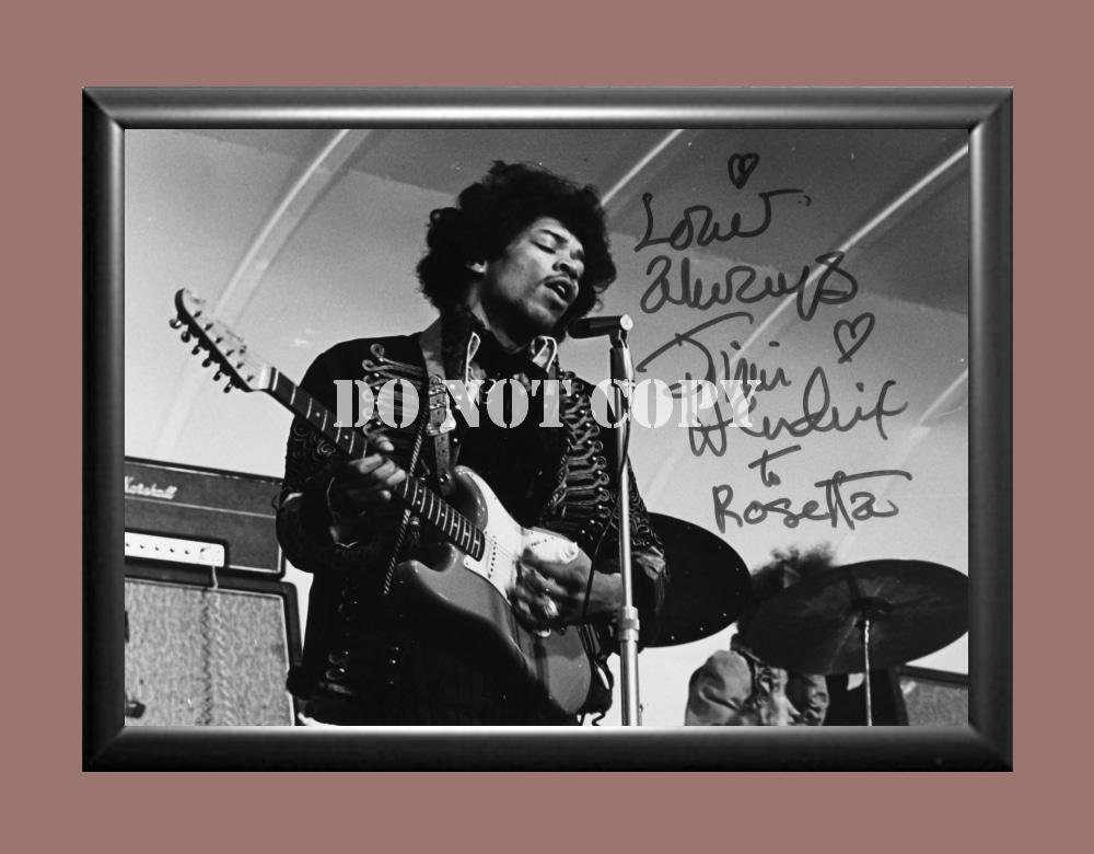 Jimi Hendrix Signed Autographed Poster Photo A4 8.3x11.7