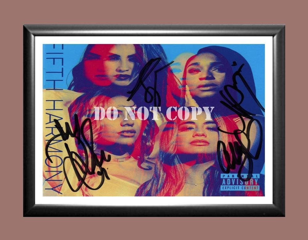 Fifth Harmony Band 3 Signed Autographed Poster Photo A4 8.3x11.7""