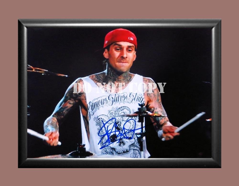 Travis Barker Blink-182 Drummer 3 Signed Autographed Poster Photo A4 8.3x11.7""