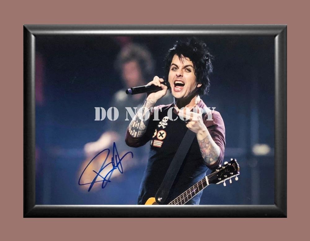 Billie Joe Armstrong Green Day Band 1 Signed Autographed Poster Photo A4 8.3x11.7""