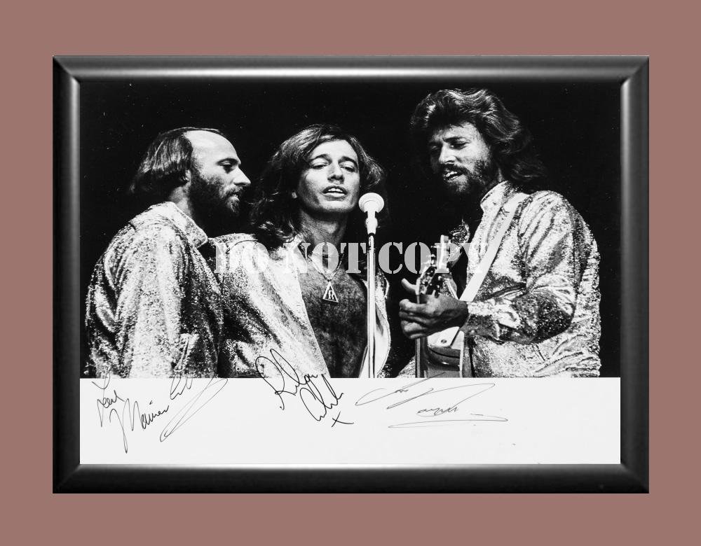 Bee Gees Band 4 Signed Autographed Poster Photo A4 8.3x11.7""