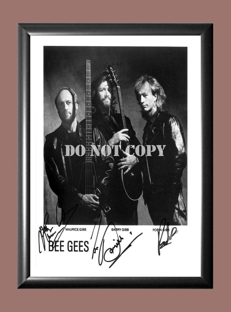 Bee Gees Band 3 Signed Autographed Poster Photo A4 8.3x11.7""