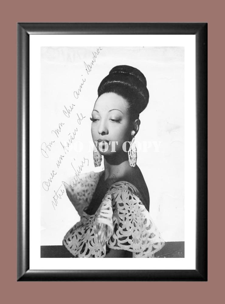 Josephine Baker 2 Signed Autographed Poster Photo A4 8.3x11.7""