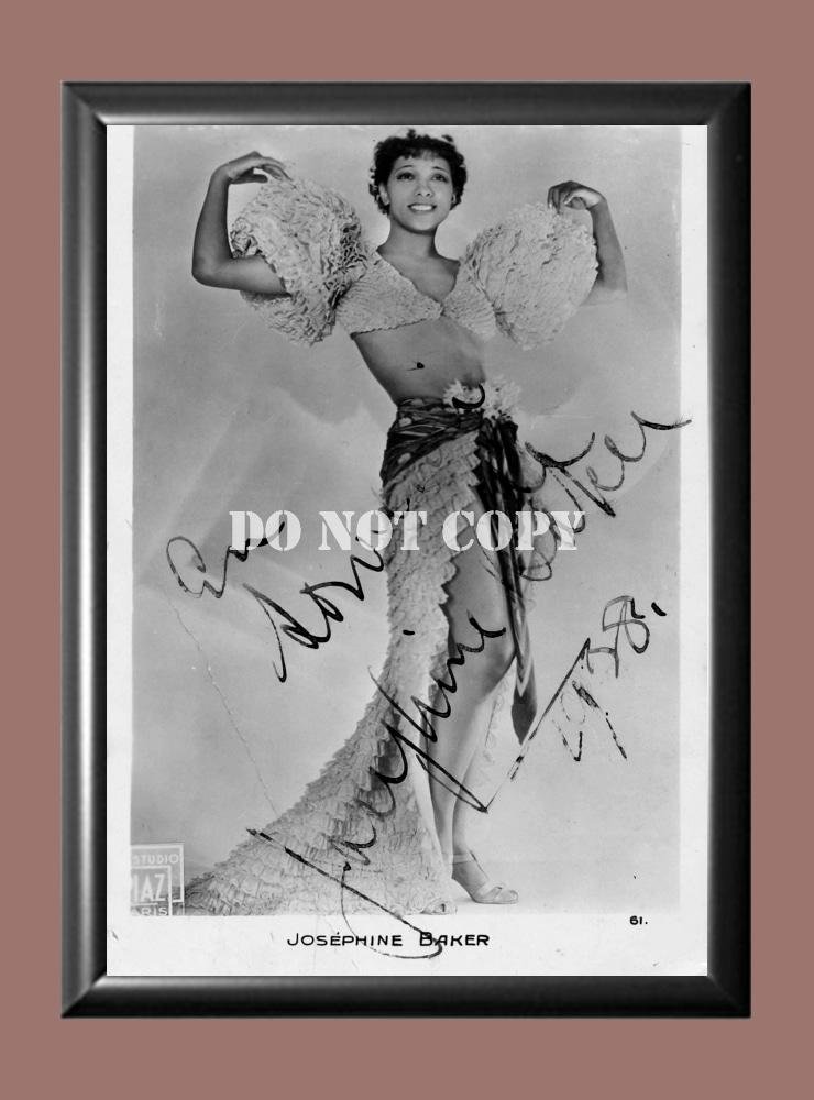 Josephine Baker 1 Signed Autographed Poster Photo A4 8.3x11.7""
