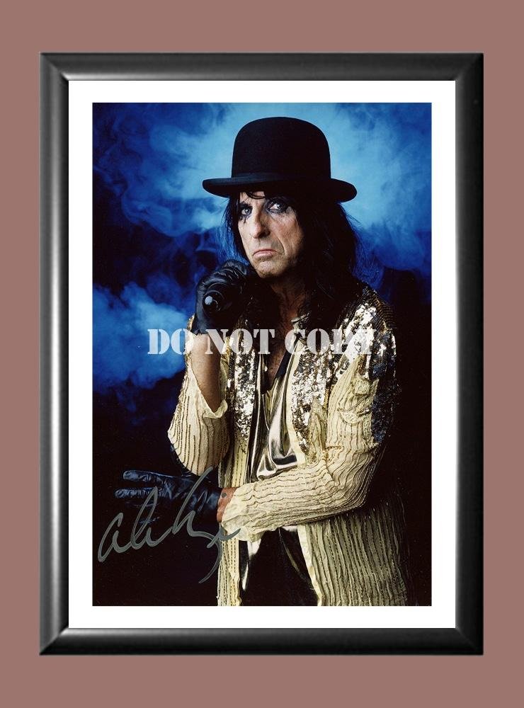 Alice Cooper Band 4 Signed Autographed Poster Photo A4 8.3x11.7""