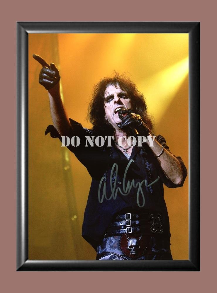 Alice Cooper Band 3 Signed Autographed Poster Photo A4 8.3x11.7""