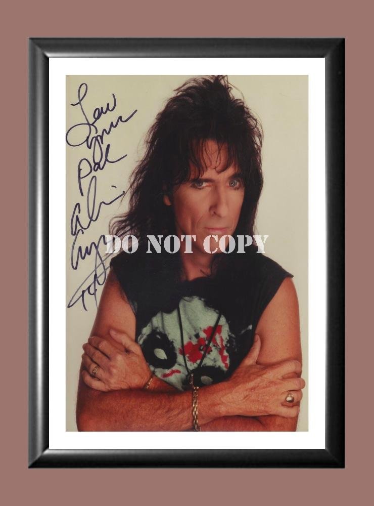 Alice Cooper Band 1 Signed Autographed Poster Photo A4 8.3x11.7""