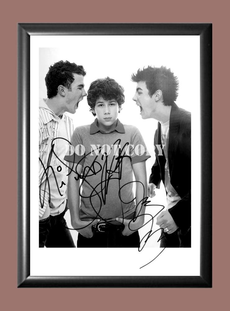 Jonas Brothers Band 2 Signed Autographed Poster Photo A4 8.3x11.7""