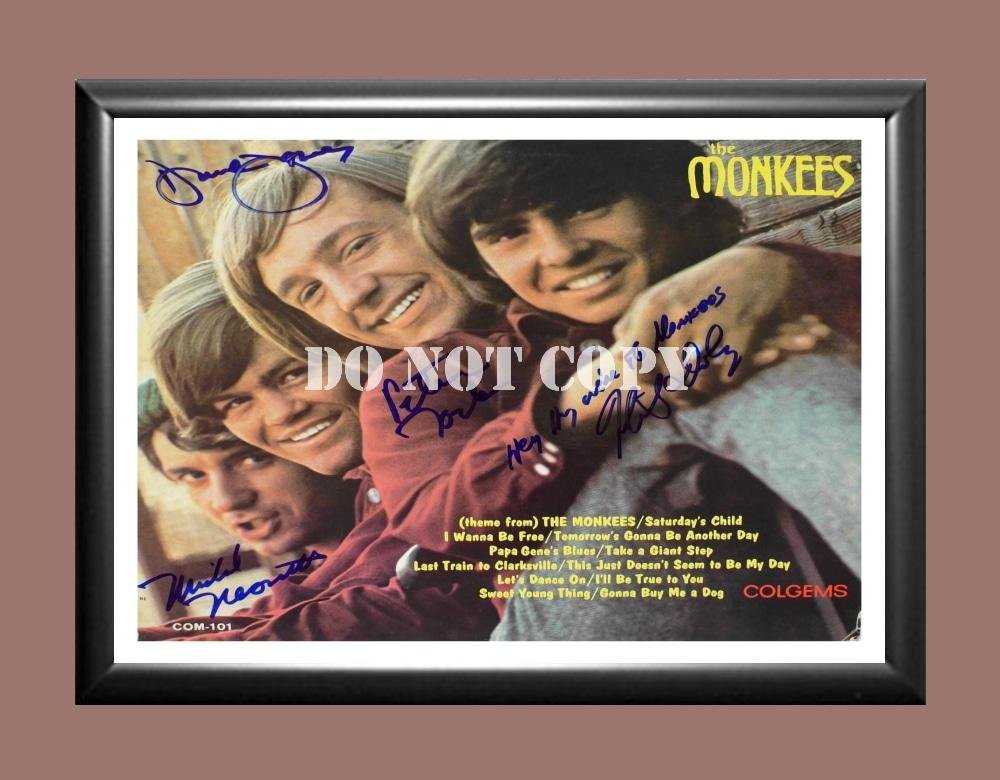 The Monkees Band 3 Signed Autographed Poster Photo A4 8.3x11.7""