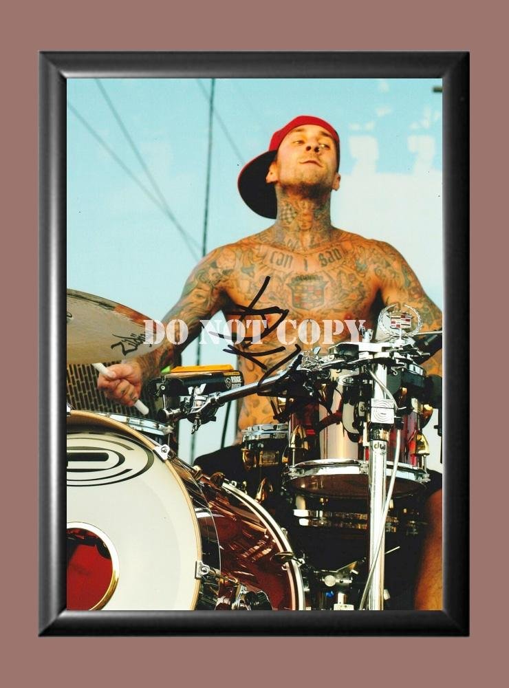Travis Barker Blink-182 Drummer 2 Signed Autographed Poster Photo A4 8.3x11.7""