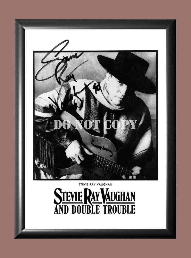Stevie Ray Vaughan 2 Signed Autographed Poster Photo A3 11.7x16.5""