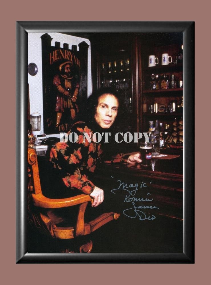 Ronnie James Dio Black Sabbath Band 1 Signed Autographed Poster Photo A3 11.7x16.5""