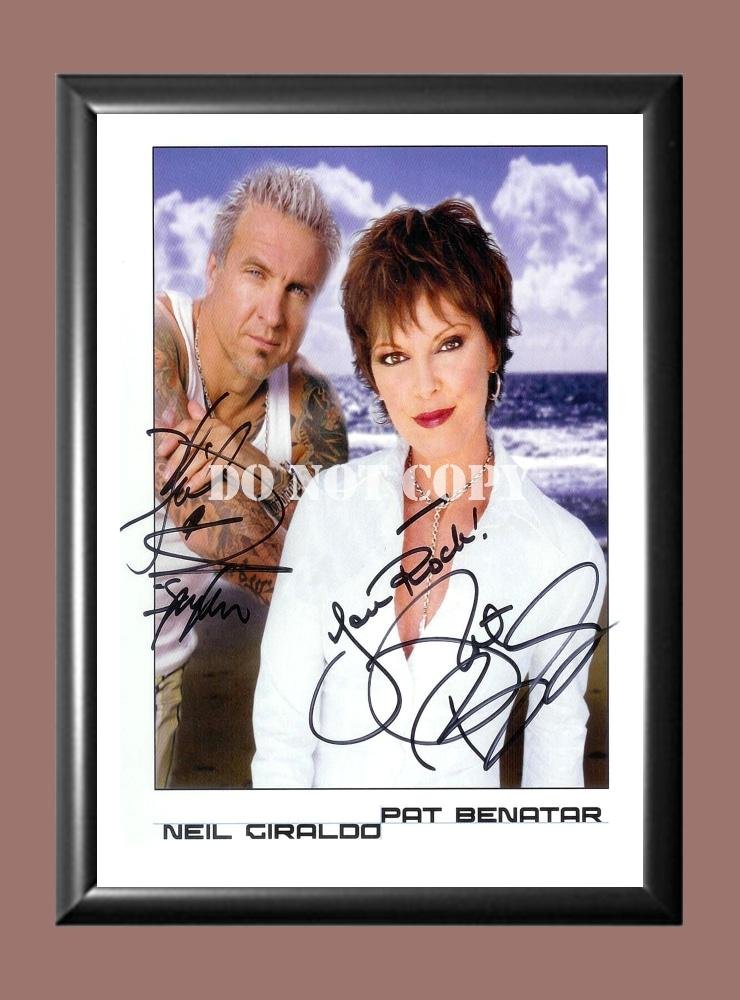 Pat Benatar and Neil Geraldo Signed Autographed Poster Photo A3 11.7x16.5""