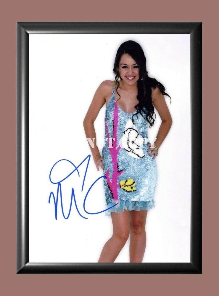 Miley Cyrus 4 Signed Autographed Poster Photo A3 11.7x16.5""