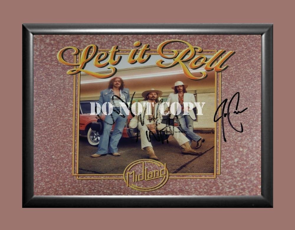 Midland Band Signed Autographed Poster Photo A3 11.7x16.5""
