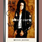 Michael Jackson 4 Signed Autographed Poster Photo A3 11.7x16.5""