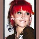 Hayley Williams Paramore Band Signed Autographed Poster Photo A3 11.7x16.5""
