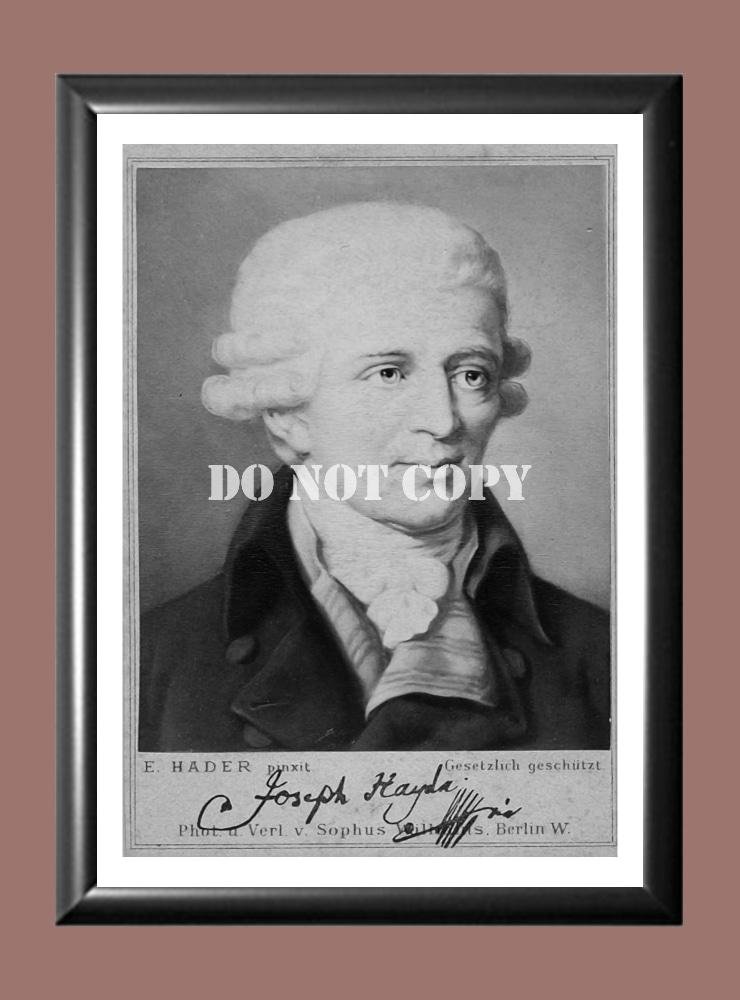 Joseph Haydn Austrian composer Signed Autographed Poster Photo A3 11.7x16.5""