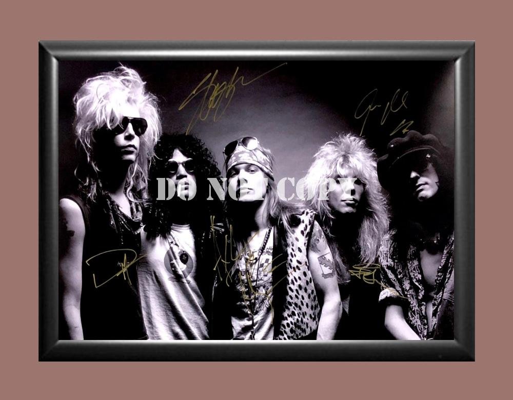 Guns N' Roses Band 9 Signed Autographed Poster Photo A3 11.7x16.5""