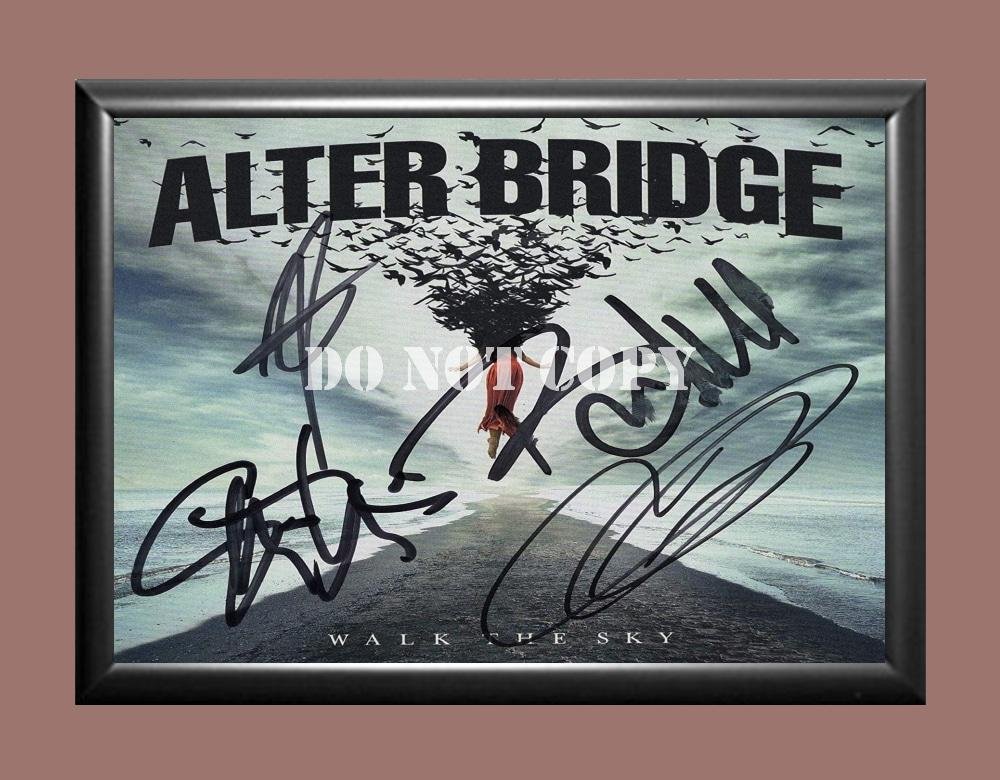 Alter Bridge Band 1 Signed Autographed Poster Photo A3 11.7x16.5""